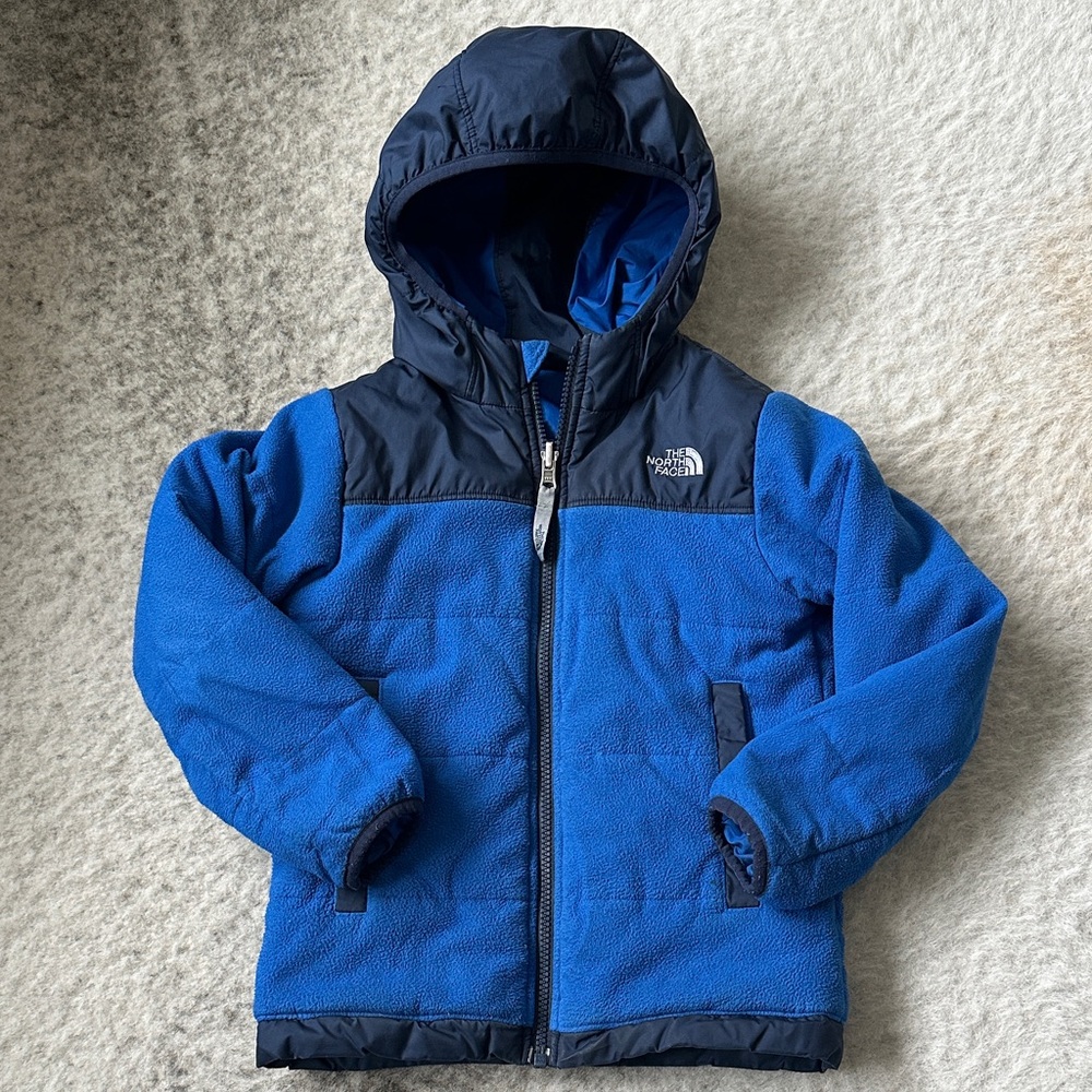 The North Face Blue and Black Hooded Jacket